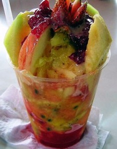 Cali is famous for its snow-cone/fruitsalsad combination, the cholado