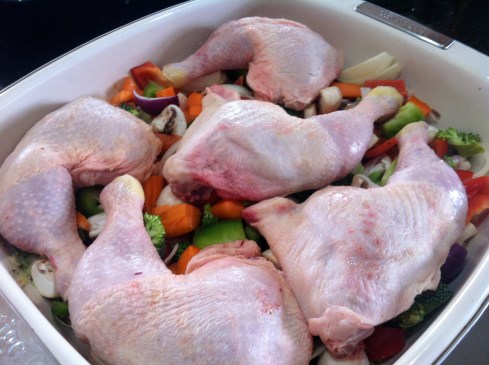 I also tracked and hunted these chicken thighs myself. I have no idea how they were getting around without being attached to the rest of the chicken.