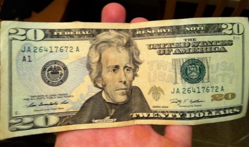 The first decent tip I made. I can't begin to describe the elation I felt when it was slipped into my hand through a slick handshake.