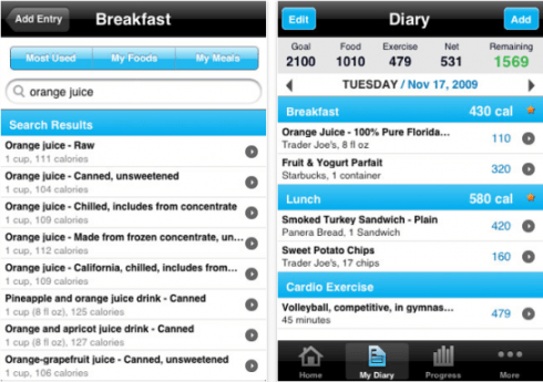 Here's a screenshot of a typical calorie/macro tracking app